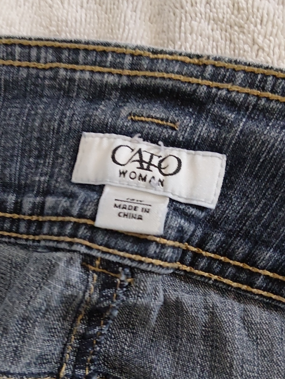 Cato Woman Dark Blue Denim Jeans with Contrast Stitching